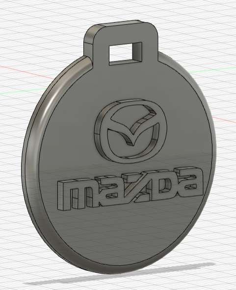 pingente porte cl Mazda chave anel enfeite 3D print model - Mito3D