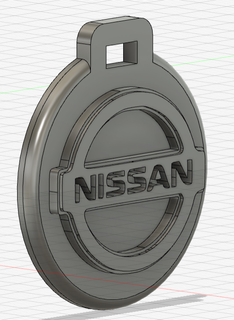 pingente porte cl nissan chave anel enfeite auto 3d print model - Mito3D