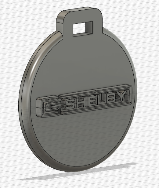 pendentif porte cl Shelby moteur clé bague ornement bijoux voiture mustang gué 3D print model - Mito3D