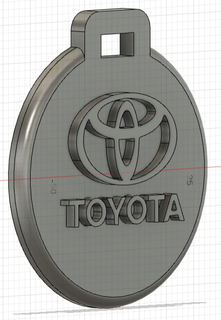 pendant porte cl toyota key ring ornament car 3d print model - Mito3D