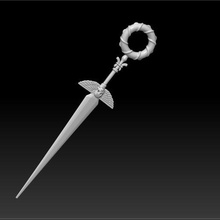 pingente espada joalheria arte martelo guerra soldado irmã Sororitas borda jogos 40 colarinho jóia 3d print model - Mito3D