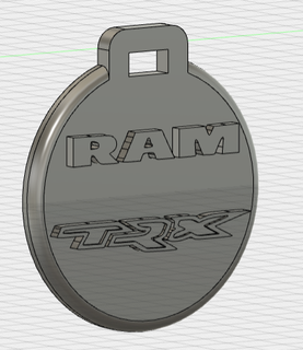 pendentif porte cl esquiva RAM trx 2 chave anel enfeite joalheria cle voiture carro 3d print model - Mito3D