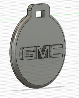 pendentif porte cl gmc clé bague ornement bijoux voiture gm 3d print model - Mito3D
