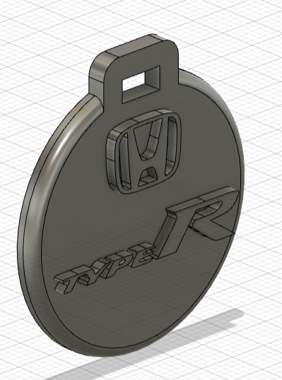 Pendentif porte cl Honda tip anahtar yüzük süs araba 3D print model - Mito3D