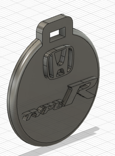 pendentif porte cl honda chave anel enfeite carro 3d print model - Mito3D
