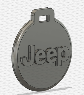 pendentif porte cl jeep 2 key ring ornament 3d print model - Mito3D