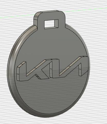 pendentif porte cl kia 2 clé bague ornement 3D print model - Mito3D