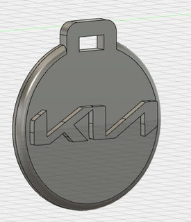 pendiente porte cl kia 2 llave anillo ornamento 3d print model - Mito3D