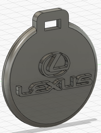 pendentif porte cl lexus key ring ornament 3D print model - Mito3D