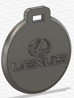 Pendentif porte cl Lexus anahtar yüzük süs 3d print model - Mito3D