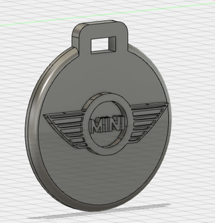 pendentif porte cl mini cooper key ring ornement 3d print model - Mito3D