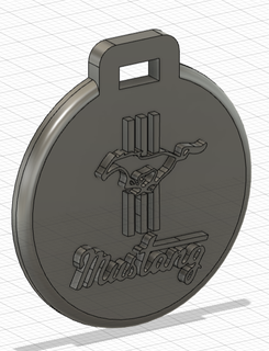 pendentif porte cl mustang key ring ornament ford horse 3d print model - Mito3D