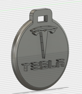 pendentif porte cl Tesla 1 chave anel enfeite 3d print model - Mito3D