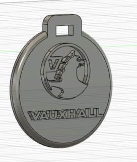 pendentif porte cl Vauxhall 1 chiave squillare ornamento gioielleria cle voiture macchina 3d print model - Mito3D