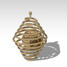 pendentif spring jewelry pendant 3d print model - Mito3D