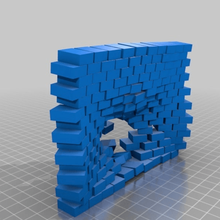 penetrated brick wall architecture buildings structures 3d print model - Mito3D