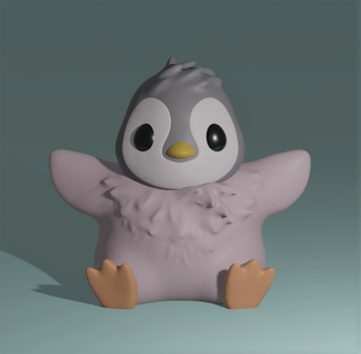 Pinguin niedlich Spielzeug Baby 3d print model - Mito3D