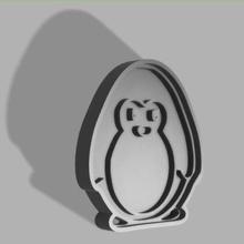 penguin home cookie cutter kitchen cartoon character biscut 3d print model - Mito3D
