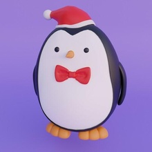 pinguino animale Natale 3d print model - Mito3D
