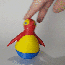 penguin balance toy animal cute funny lovely kids moving 3d print model - Mito3D