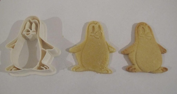 pinguino biscotto taglierina cucina cenare 3d print model - Mito3D