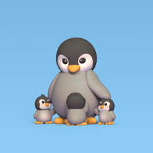 penguin family 3d print model - Mito3D