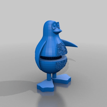 pingüino de la amoladora casa los hogares weed whacker malezas linux logotipo hierba 3d print model - Mito3D