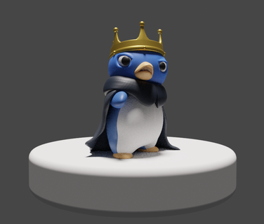 pingüino Rey mario hermanos Bowser película funko popular hielo juguete universal pequeña caracteres diseño duraznos súper nintendo colección 3d print model - Mito3D