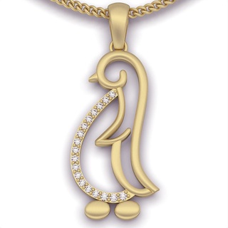 penguin pendant silver gold jewelry printable 3d model trend fashion design zbrush tiger 3d print model - Mito3D