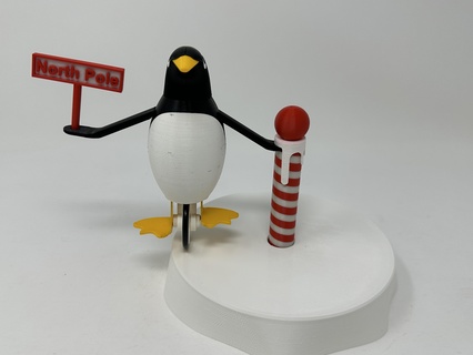 penguin pole north unicycle autodesk fusion 360 ultimaker 3d print model - Mito3D