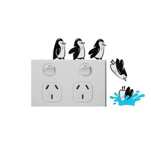 penguins home power plugs sticker 2dart 2d fusion360 model 3d print model - Mito3D