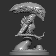 titular pluma Arte extraterrestre xenomorfo avp fantasía hr Giger monstruo espacio zbrush 3d print model - Mito3D