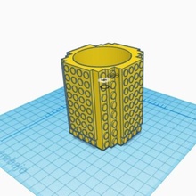 portapenne con i lego casa 3d print model - Mito3D