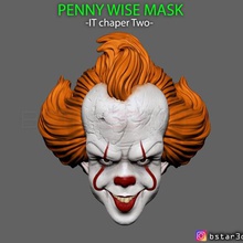 penny wise mask - chapter two art halloween cosplay accessories toy helmet film figure horror friday 13 bust 3d print model - Mito3D