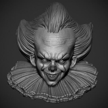 pennywise art monster sculpture demon 3d print model - Mito3D