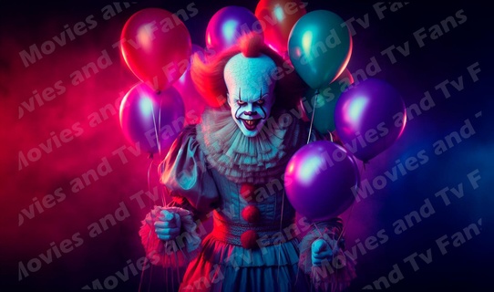 Pennywise Ballons Litho Lampe + hd Bild 3d print model - Mito3D