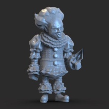 palhaço pennywise a arte gol horror figura o personagem filme colecionáveis brinquedo 3d print model - Mito3D