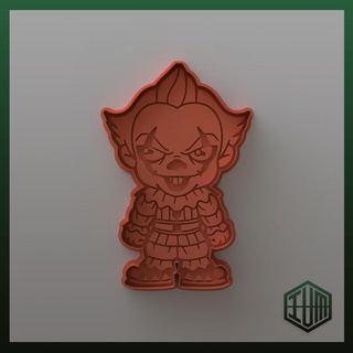 pennywise cookie cutter - halloween 2k23 cookies clay clown terror 3d print model - Mito3D