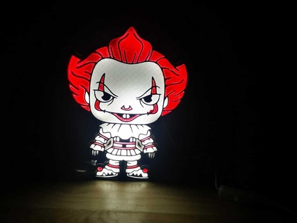 pennywise lightbox lamp 3d print model - Mito3D