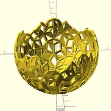 Penrose cesta arte matemática openscad personalizador telha revestimento 3d print model - Mito3D