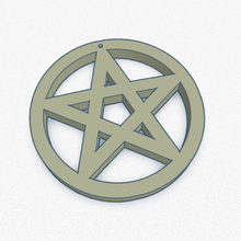 pentacle earrings jewelry pentagram religion fashion 3d print model - Mito3D