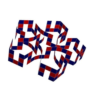 pentasiklik silindir düğüm 1 yapısal geometri matematik model kök Eğitim geometrik topoloji 3d print model - Mito3D