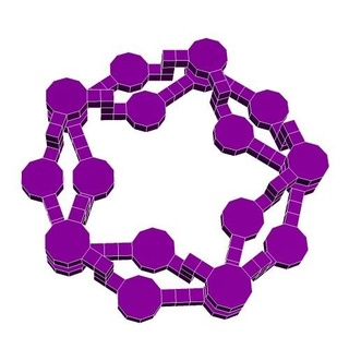 pentacyclique nœud 6 construction géométrie math modèle tige 3d print model - Mito3D