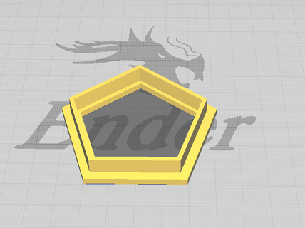 pentagon cookie cutter 3d print model - Mito3D