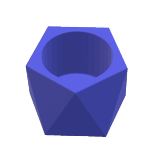 Pentagone Triangles d17 pot conception récipient 3d print model - Mito3D