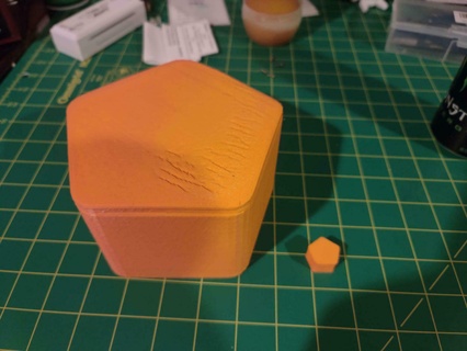 pentagonal jar container bottle organizer simple pentagon box medium poly 3d print model - Mito3D