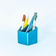 pentagonal organizer desk minimal pen pencil 3d print model - Mito3D