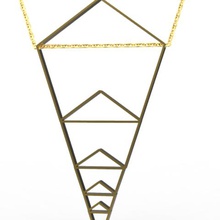 pentagonal pendant jewelry modern elegant 3d print model - Mito3D