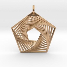 pentagonal penngon pendant jewelry pendulous recursive 3d print model - Mito3D