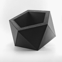 pentagonal pot model 03 home flowerpots concrete 3d print model - Mito3D